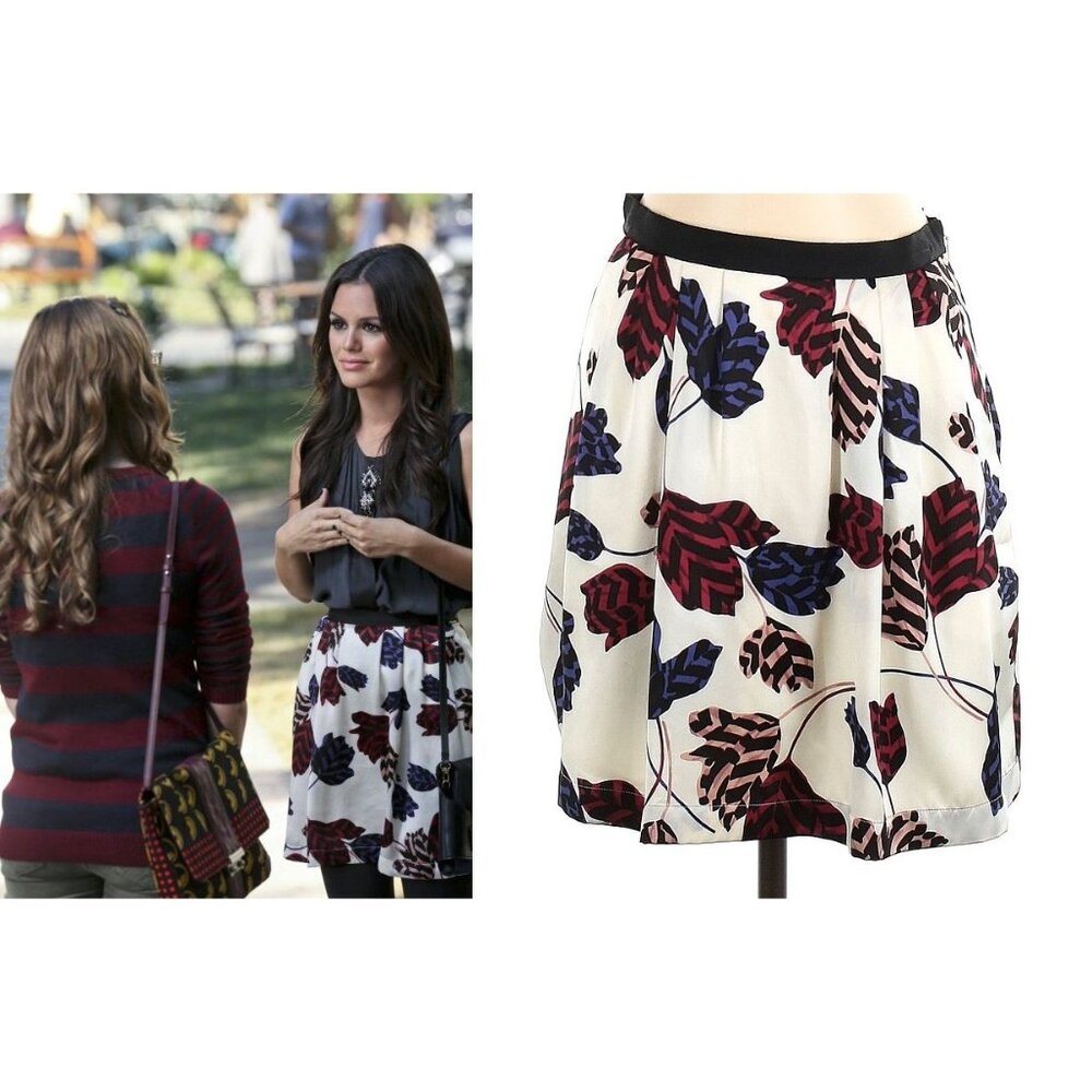 ASO RACHEL BILSON ZOE HART OF DIXIE Leaf Print Skirt
